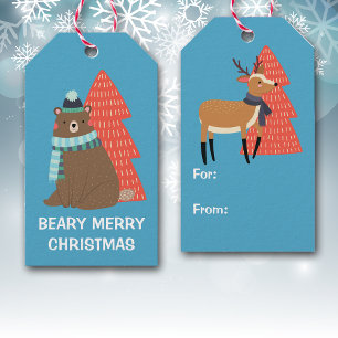 Beary Merry Christmas Gift Tags