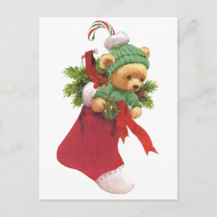 Beary Merry Christmas Holiday Postcard