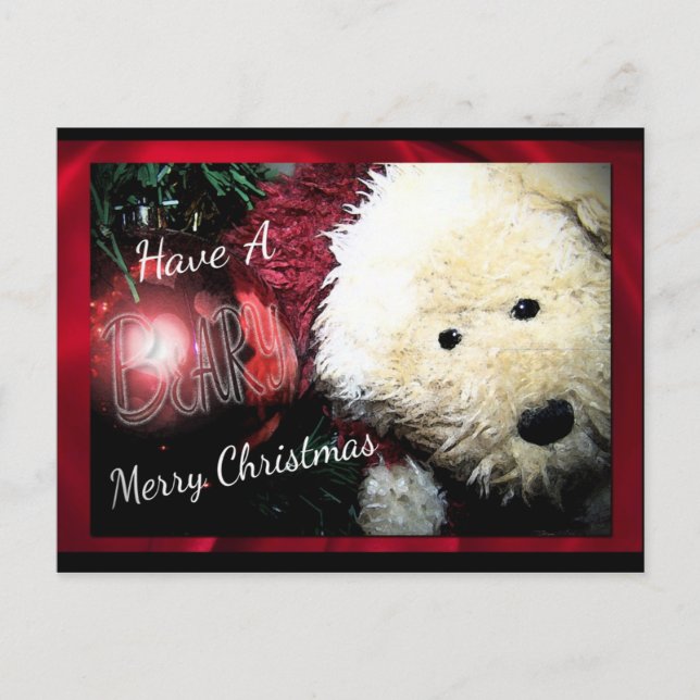 Beary Merry Christmas Postcards (Front)