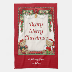 Beary Merry Christmas Tea Towel