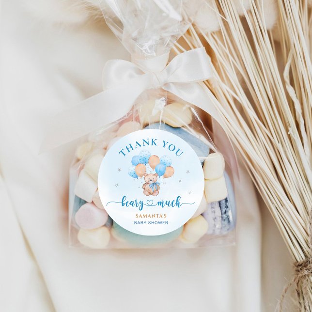 Beary Much Thank you Baby Shower Sticker (Creator Uploaded)