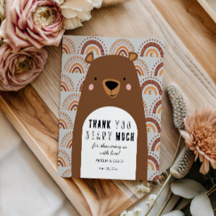Beary Much Woodland Thank You Baby Shower Card