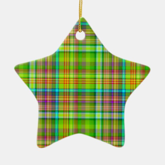 Beary Nice Plaid Ornament (Front)