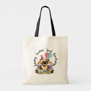 Beary Sweet 3rd Birthday Tshirts and Gifts Tote Bag