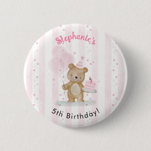 Beary Sweet Birthday 6 Cm Round Badge