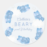 Beary Sweet Blue Gummy Bear Boy Birthday
