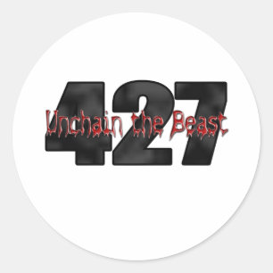beast 427 big block classic round sticker