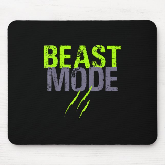 Beast Activated Mode On Funny Fitness Workout Gym  Mouse Pad (Front)
