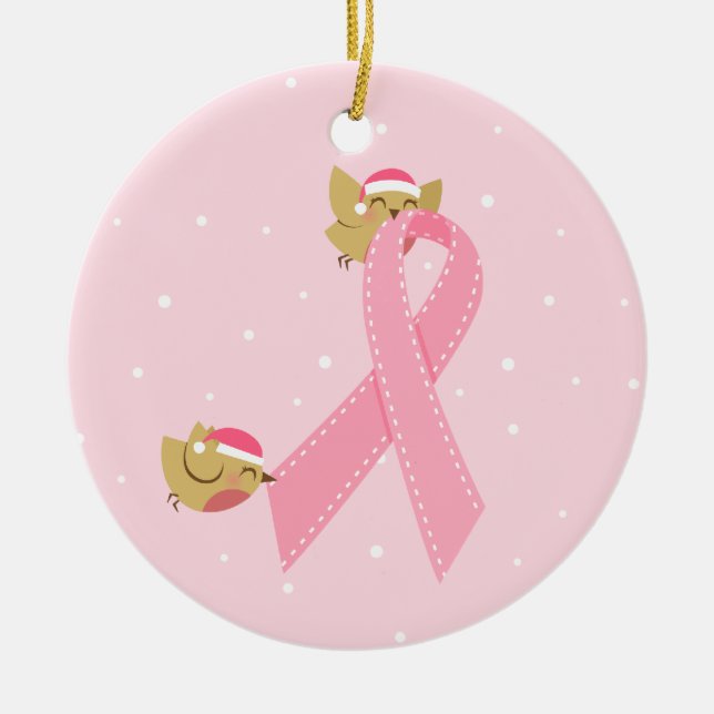 Beast Cancer Survivor Ceramic Tree Decoration (Front)