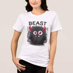 Beast Cartoon Graphic Tri-Blend Shirt