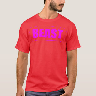 Beast Gym Motivation Pink Colour Fitness Workout S T-Shirt