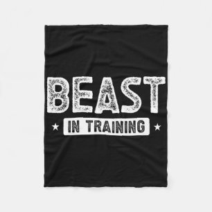 Beast In Training Bodybuilding  Fleece Blanket