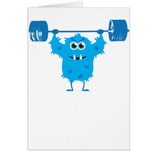 Beast Mode - Cute Monster Lifting Weights