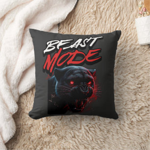 Beast Mode Fierce Panther Cushion