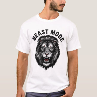 Beast Mode Lion Head – Bold Power Design T-Shirt