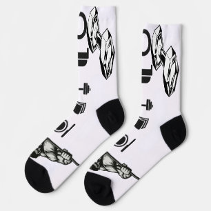 Beast Mode Socks – Veiny Dumbbell Grip Design 