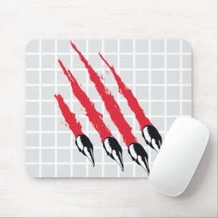 Beast Monster Claw Marks Grid Mouse Pad