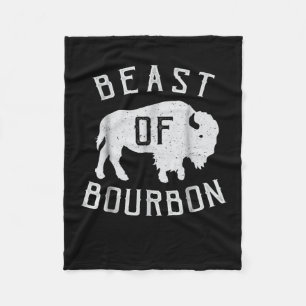 Beast Of Bourbon Drinking Whiskey Fleece Blanket