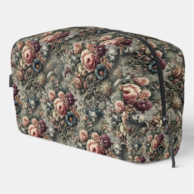 Beast of the Interstice – Gothic Floral Design Dopp Kit (Right Corner)