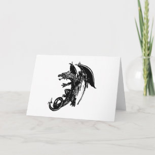 Beast of the Night Dragon Greeting Card Add Text