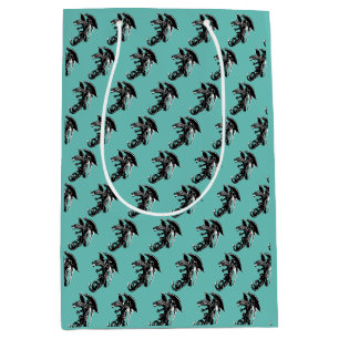 Beast of The Night Dragon Teal Medium Gift Bag