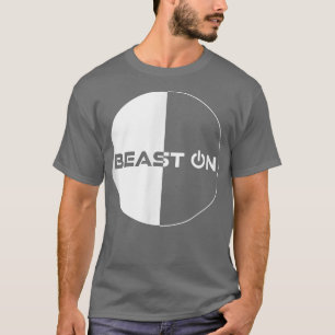 Beast On Design Circle Motif Gym Motivation Fitnes T-Shirt