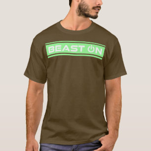 Beast On Green Mint Gym Fitness Workout Gym Saying T-Shirt
