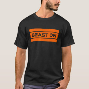 Beast On Orange Modern Fitness Simple Gym Motivati T-Shirt