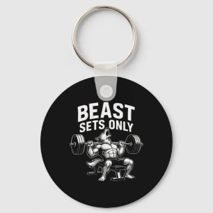 Beast Sets Only Wolf Gym Workout Fitness Bodybuild Key Ring
