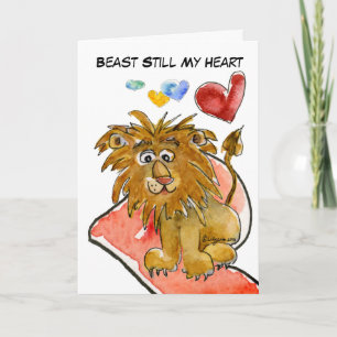 Beast Still My Heart Lion Hearts Card