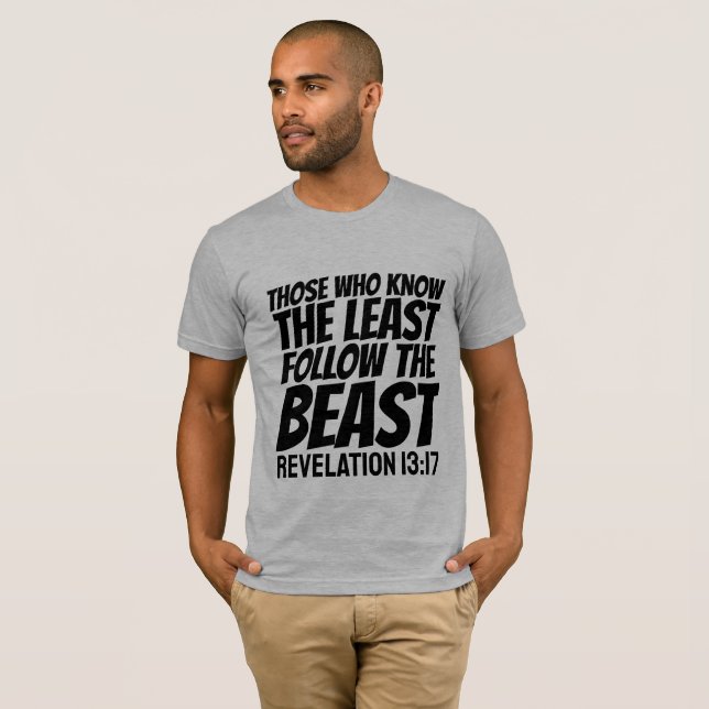 BEAST SYSTEM MARK OF BEAST CHRISTIAN T-SHIRTS (Front Full)