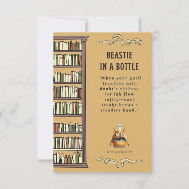 Beastie in a Bottle Bookmark (Front)