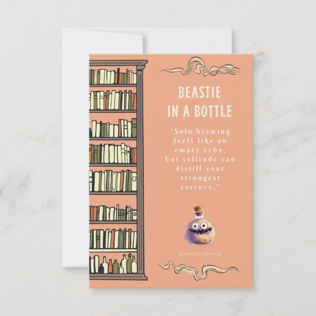 Beastie in a Bottle Bookmark (Front)