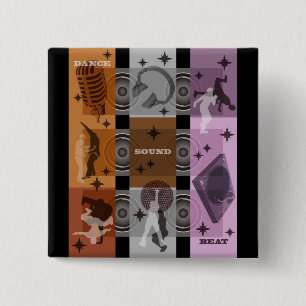 BEAT 15 CM SQUARE BADGE