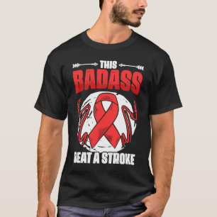 Beat A Stroke Survivor Red Ribbon Stroke Awareness T-Shirt