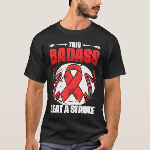 Beat A Stroke Survivor Red Ribbon Stroke Awareness T-Shirt