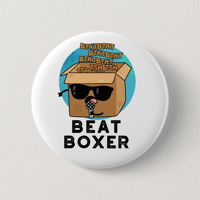 Beat Boxer Funny Beatboxer Box Pun  6 Cm Round Badge (Front)