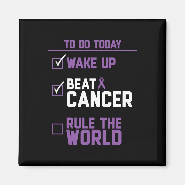Beat Cancer Rule the World  Magnet (Front)