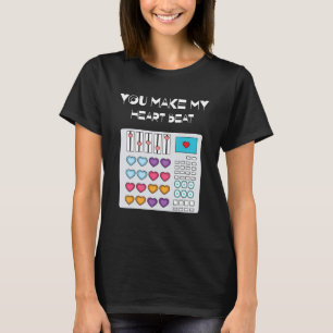 Beat DJ Techno Rave Party Hearts Day Happy Valenti T-Shirt