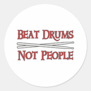 Beat Drums Classic Round Sticker