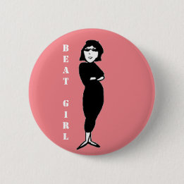 Beat Girl pink 6 Cm Round Badge