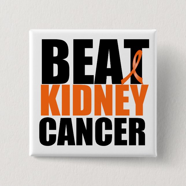 Beat Kidney Cancer 15 Cm Square Badge (Front)