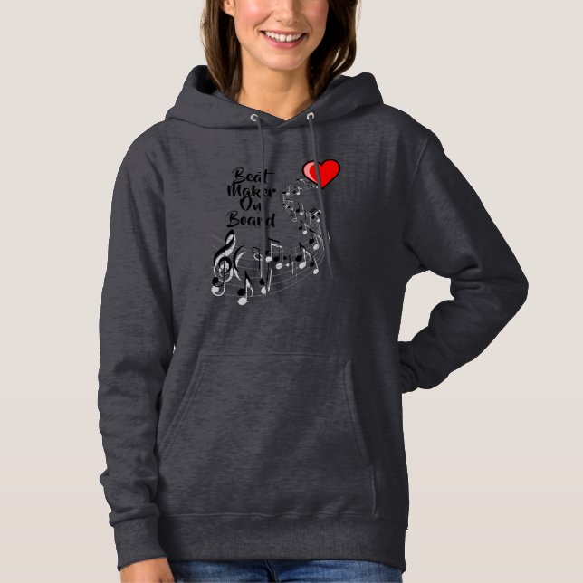 Beat Maker On Board Maternity Hoodie (Front)
