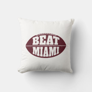 Beat Miami Vintage Aggie Football Gameday Saturday Cushion
