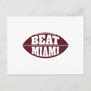 Beat Miami Vintage Aggie Football Gameday Saturday Holiday Postcard