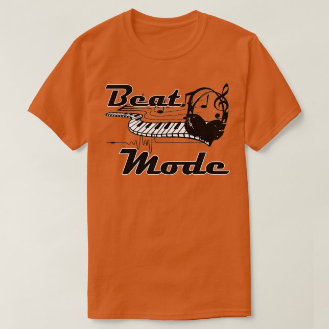 Beat Mode Music Lover Producer DJ Design  T-Shirt (Design Front)