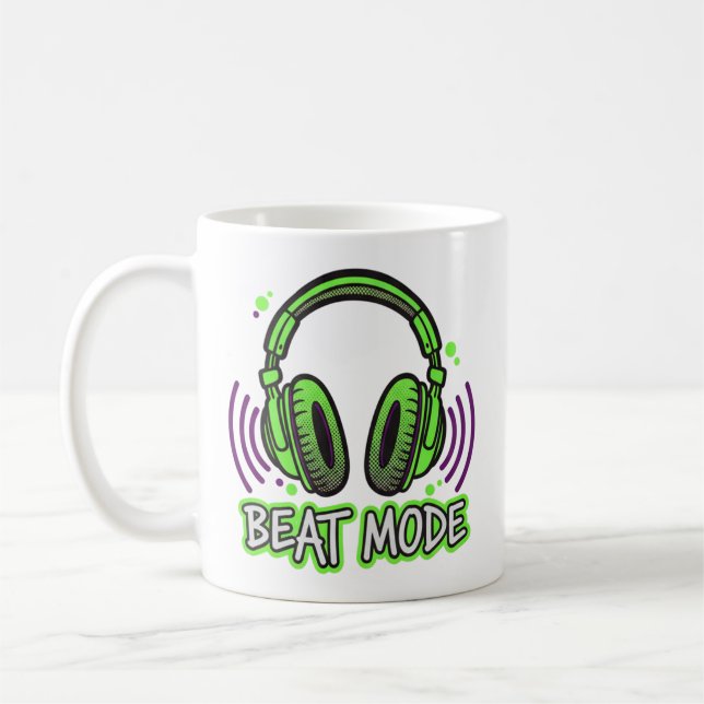 BEAT MODE  | Power, Music & Motivation Grap Coffee Mug (Left)
