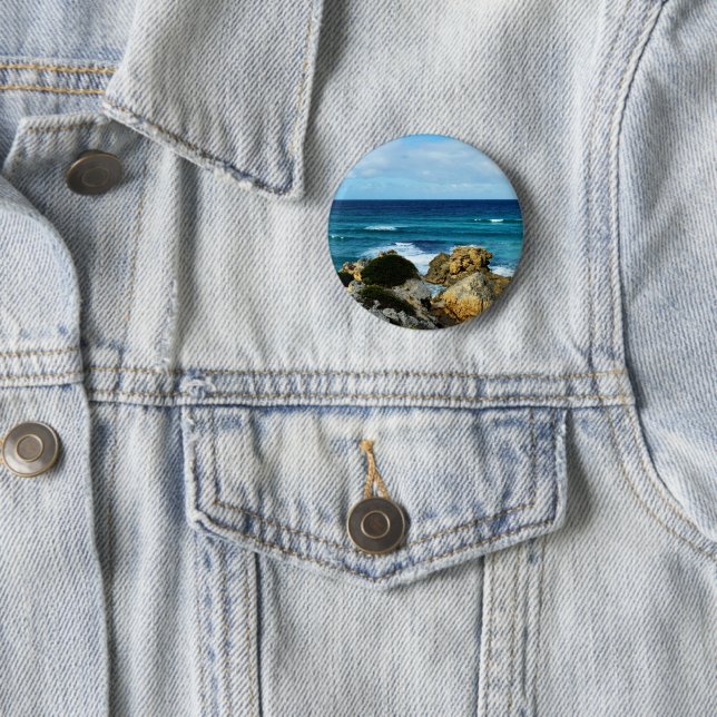 Beat Of The Ocean,   6 Cm Round Badge (In Situ)