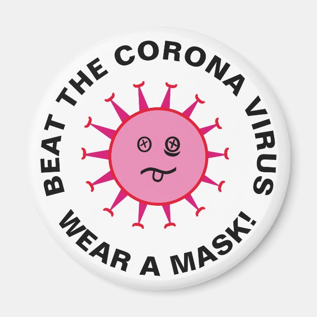 Beat The Corona Virus Magnet (Front)