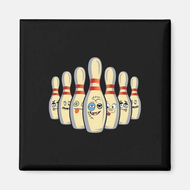 Beat Up Bowling Pins Shirt Funny Bowling League  Magnet (Front)